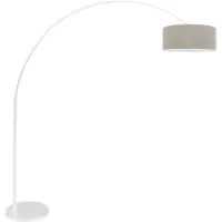 Steinhauer Witte booglamp Sparkled met taupe kap