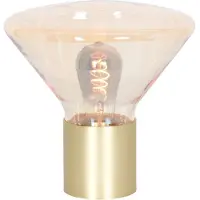 Steinhauer Tafellamp Ambiance Goud Met Amber Glas