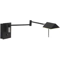 Steinhauer Wandlamp Retina 3402ZW – Zwarte LED leeslamp met USB-A en USB-C