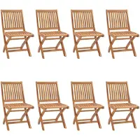 vidaXL Tuinstoelen 8 st inklapbaar massief teakhout