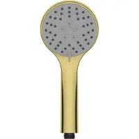 Regn Handdouche Rond 3 Standen - Geborsteld Goud PVD - ABS-kunststof - Kranen, Douchekranen, Handdouches - 8720297698811 - Kranen, Douchekranen, Handdouches