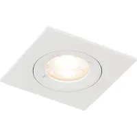 QAZQA Moderne inbouwspot wit vierkant IP44 - Xena