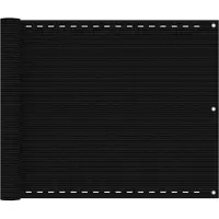 vidaXL Balkonscherm 75x300 cm HDPE zwart
