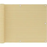 vidaXL Balkonscherm 75x500 cm HDPE beige