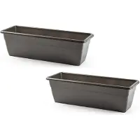 PlasticForte Plantenbak - 4x stuks - antraciet grijs - rechthoekig - 50 x 17 x 15 cm - bloembak