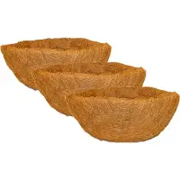 Esschert Design Inlegvel - 3x stuks - kokos - voor hangmand - ca. 40 cm - kokosinleggers