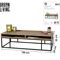 Urban Living SALONTAFEL MET 3 NISJES 120X59XH35CM
