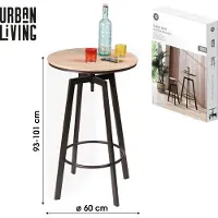 Urban Living BARTAFEL DIAM 60CM IN HOOGTE VERSTELBAAR VAN 93 TOT 101CM