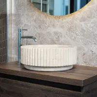 Loutro Waskom irini rond 40x40x15 cm marmer