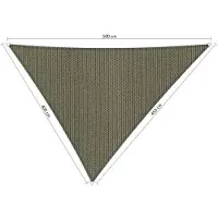 Shadow Comfort driehoek 4x4,5x5m Desert Storm met Bevestigingsset