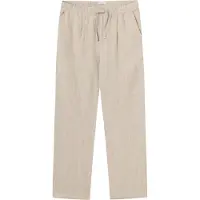 KnowledgeCotton Apparel Broek Men Fig Loose Linen Light Feather Gray-XL