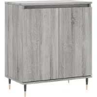 vidaXL Dressoir 60x35x70 cm bewerkt hout grijs sonoma eikenkleurig