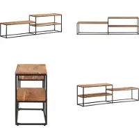 vidaXL Tv-meubel 180x30x50 cm massief acaciahout - Tv-kast - Tv-kasten - Televisiekast - Televisiekasten