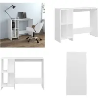 vidaXL Computerbureau Wit 102,5x35x75 cm, kunststof - Bureau - Bureaus - Computerbureau - Computerbureaus