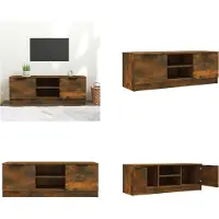 vidaXL Tv-meubel 102x35x36,5 cm bewerkt hout gerookt eikenkleurig - Tv-kast - Tv-kasten - Tv-meubel - Hifi-meubel