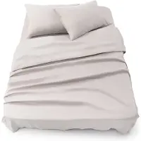 Blumtal 3-delige Set Bedlaken - Hoeslaken 180 x 200 x 30 cm - Laken 280 x 275 cm - 2 x Kussensloop 50 x 80 cm - Moonlight Grey