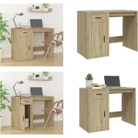 vidaXL Bureau Sonoma Eik, 100x49x75 cm, houtvezel - Bureau - Bureaus - Kantoorbureau - Computerbureau