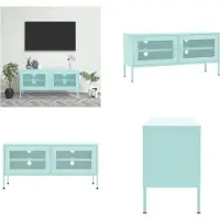 vidaXL Tv-meubel 105x35x50 cm staal mintkleurig - Tv-meubelset - Tv-meubelsets - Tv Meubelset - Tv Meubelsets