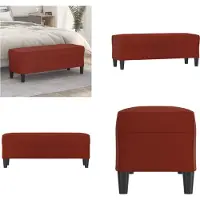 vidaXL Bankje 100x35x41 cm kunstleer wijnrood