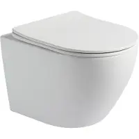 Guido Gusto Hangend toilet Pietro randloos inclusief softclose zitting mat wit 49x37x37cm