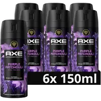 Axe Fine Fragrance Collection Premium Deodorant Bodyspray - Purple Patchouli - 6 x 150 ml - Voordeelverpakking