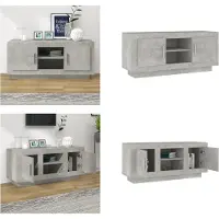 vidaXL Tv-meubel 102x35x45 cm bewerkt hout betongrijs - Tv-meubel - Tv-meubelen - Televisiekast - Stereokast