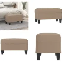 vidaXL Bankje 70x35x41 cm kunstleer cappuccinokleurig