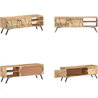 vidaXL Tv-meubel 110x30x40 cm massief mangohout - Tv-kast - Tv-kasten - Tv-meubel - Tv-meubels