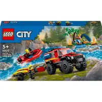 LEGO 60412 City 4x4 Brandweerauto Met Reddingsboot
