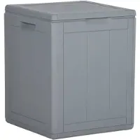 vidaXL Tuinbox 90 L PP houtlook grijs