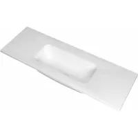 Ink Reflekt Meubelwastafel 120x40cm Polystone - Midden - Zonder Kraangat - Mat Wit - 8718835164218 - Rechthoekig - Wastafels