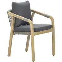 Garden Impressions Santos dining fauteuil acaciahout white wash-rope dgrijs-mystic grey