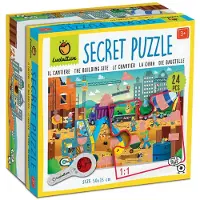 Ludattica Geheime Puzzel Bouwplaats 24 Stukjes met Vergrootglas
