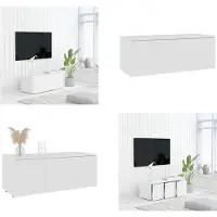 vidaXL Tv-meubel 80x34x30 cm bewerkt hout wit - Tv-meubel - Tv-meubels - Tv-meubelen - Tv-meubilair