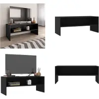 vidaXL Tv-meubel 100x40x40 cm bewerkt hout zwart - Tv-meubel - Tv-meubels - Tv-meubelen - Tv-meubilair
