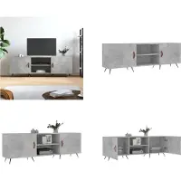 vidaXL Tv-meubel 150x30x50 cm bewerkt hout betongrijs - Tv-meubel - Tv-meubelen - Tv Kast - Opbergkast