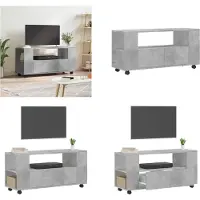 vidaXL Tv-meubel 102x34,5x43 cm bewerkt hout betongrijs - Tv-kast - Tv-kasten - Tv-meubel - Hifi-meubel