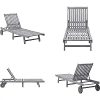 vidaXL Ligbed massief acaciahout - Ligbed - Ligbedden - Ligstoel - Ligstoelen