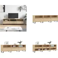 vidaXL Tv-meubel 150x30x44,5 cm bewerkt hout sonoma eikenkleurig - Tv-meubel - Tv-meubels - Tv-kast - Hifi-kast