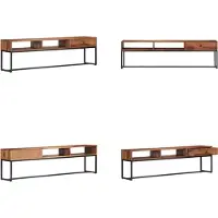 vidaXL Tv-meubel 160x30x45 cm massief sheeshamhout - Tv-meubel - Tv-kasten - Tv-standaard - Tv-standaards