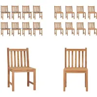 vidaXL Tuinstoelen 8 st met kussens massief teakhout - Tuinstoel - Tuinstoelen - Buitenstoel - Buitenstoelen