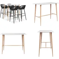vidaXL 5-delige Barset wit en zwart - Barset - Barsets - Bar Set - Bar Sets