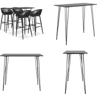 vidaXL 5-delige Barset zwart - Barset - Barsets - Bar Set - Bar Sets