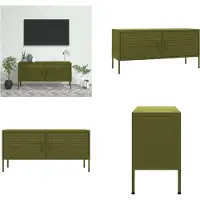 vidaXL Tv-meubel 105x35x50 cm staal olijfgroen - Tv-meubelset - Tv-meubelsets - Tv Meubelset - Tv Meubelsets