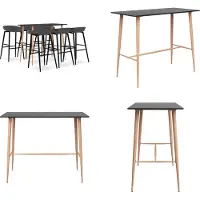 vidaXL 7-delige Barset zwart en grijs - Barset - Barsets - Bar Set - Bar Sets