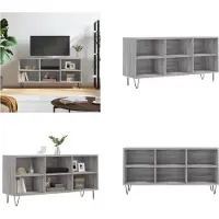 vidaXL Tv-meubel 103-5x30x50 cm bewerkt hout grijs sonoma eikenkleurig - Tv-meubel - Tv-meubelen - Tv Kast - Opbergkast