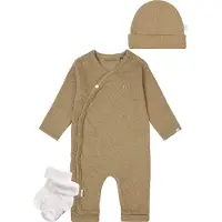 Noppies Prematuur - KLEDINGSET (3delig) - Boxpak Nevis, Mutsje Nevel Light Green, met sokjes - Maat 44
