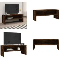 vidaXL Tv-meubel 100x40x40 cm bewerkt hout gerookt eikenkleurig - Tv Meubel - Tv Meubels - Tv Kast - Tv Kasten