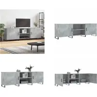 vidaXL Tv-meubel 150x30x50 cm bewerkt hout betongrijs - Tv-meubel - Tv-meubelen - Tv Kast - Opbergkast