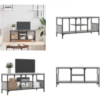 vidaXL Tv-meubel 100x35x45 cm bewerkt hout en ijzer grijs sonoma eiken - Tv Meubel - Tv Meubels - Tv Wandmeubel - Tv Tafel